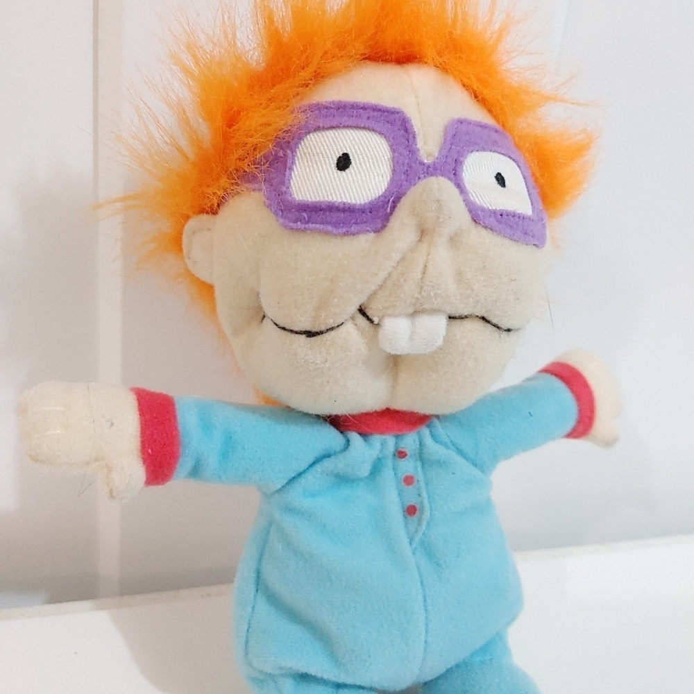 Rugrats 1998 Vintage Chuckie Plush In blue Pajamas - Picture 6 of 6